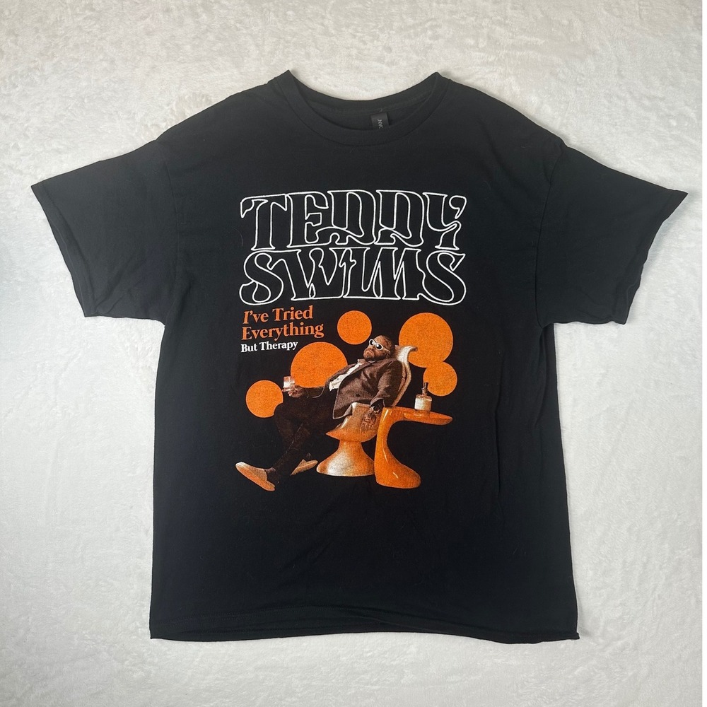Teddy Swims I've Tried Everything But Therapy Tour T-Shirt Black Large Mens